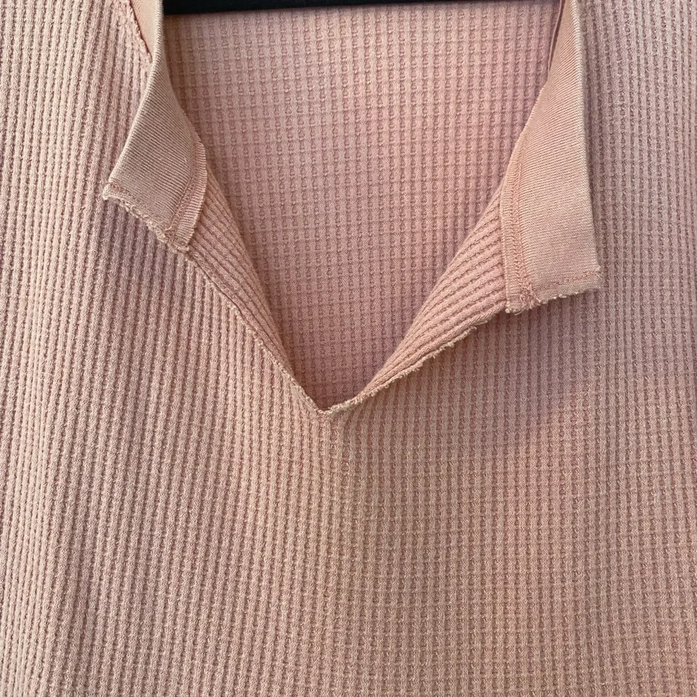 NWT Free People Blush Waffle Knit Coquette Top